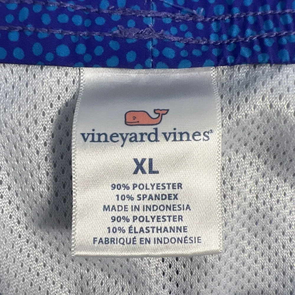 Vineyard Vines Swim Trunks Mens‎ XL Blue Green Pink Colorblock 7 Inseam Liner